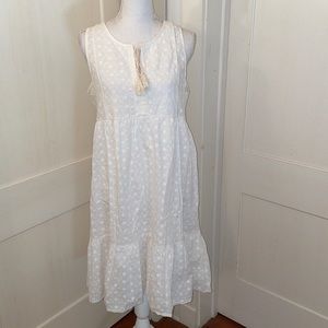 White Eyelet Baby Doll Style Dress